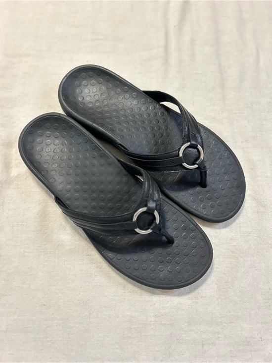 Vionic Shoes - Vionic BlackTide Aloe Women's Comfort Flip Flop Sandals with Ring Accent Sz 10